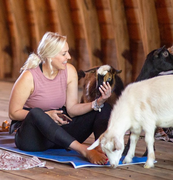 Goat Yoga at The Hayloft