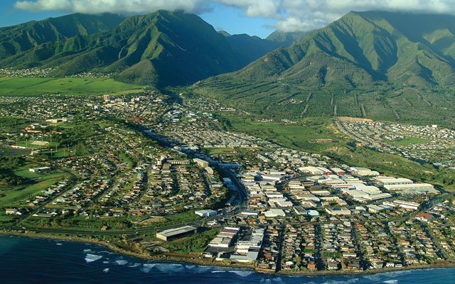 Arial view of Maui